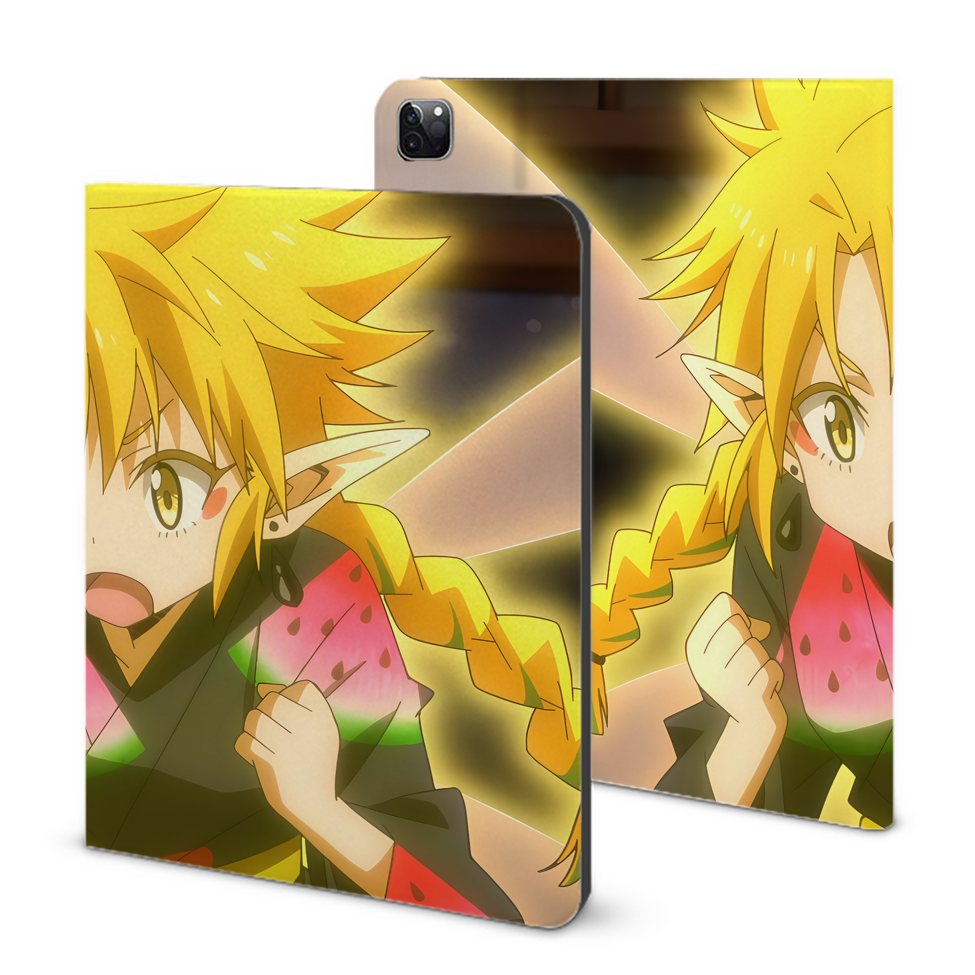 （画像用） 転スラ Regarding Reincarnated to Slime IPad ケース ブック型 PUレザー TPU 耐衝撃 軽量 薄型 ペン収納なし 全面保護 IPad 各モデル対応